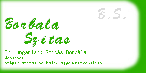 borbala szitas business card