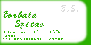 borbala szitas business card